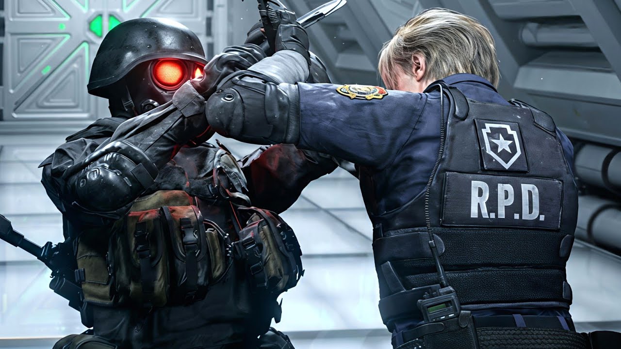 Resident Evil 9 Requiem - Бой Леона из RPD против босса Ханка из RE2