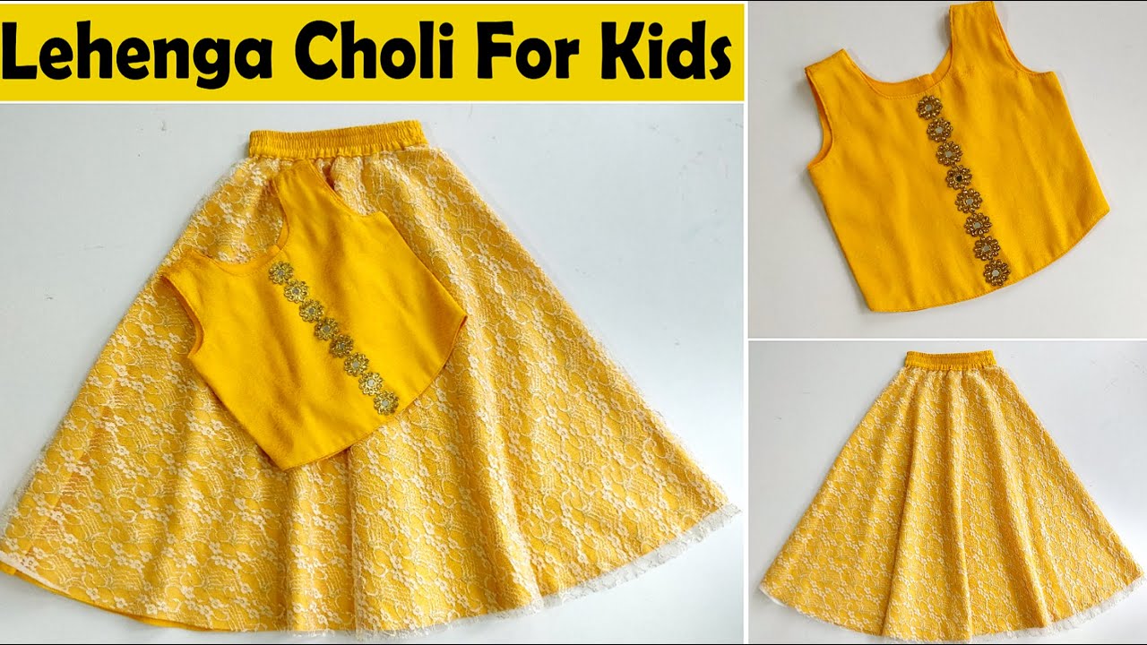 Lehenga Choli For Kids | Cutting And Stitching | English Subtitles | Stitch By Stitch