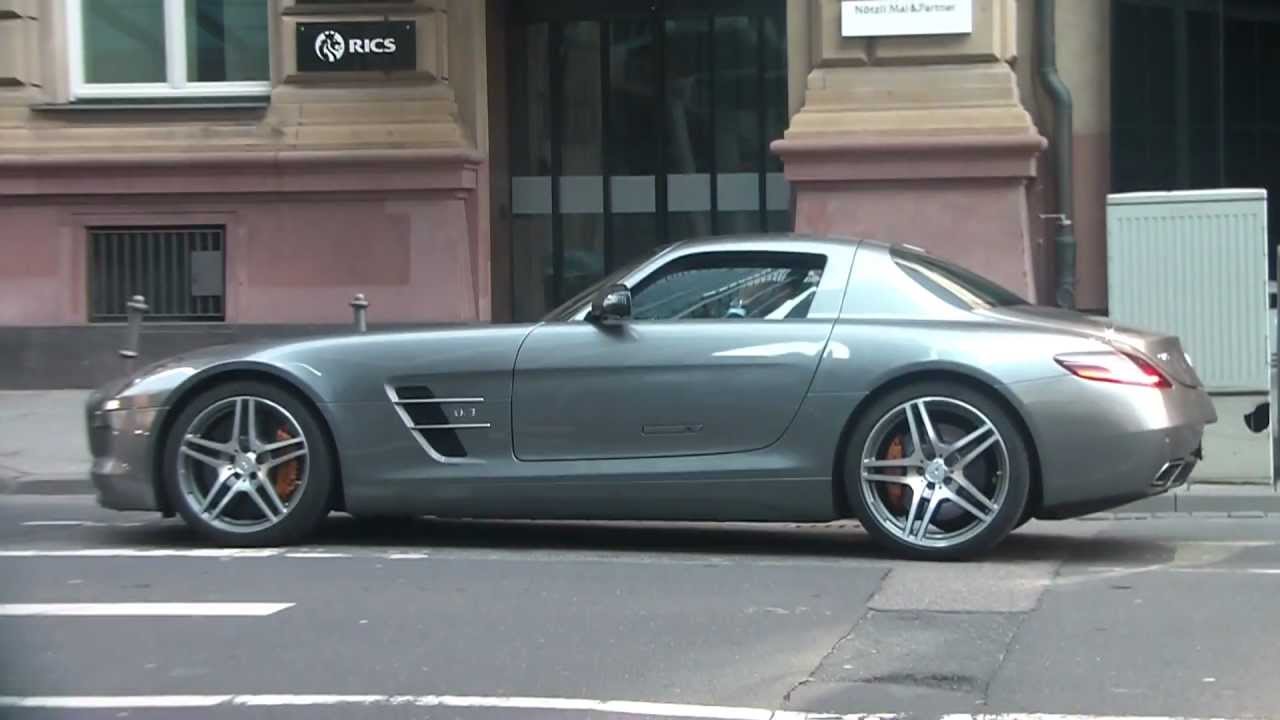 4x Mercedes Benz SLS AMG Sounds - Full Throttle Accelerations and Driving Scenes in Frankfurt!