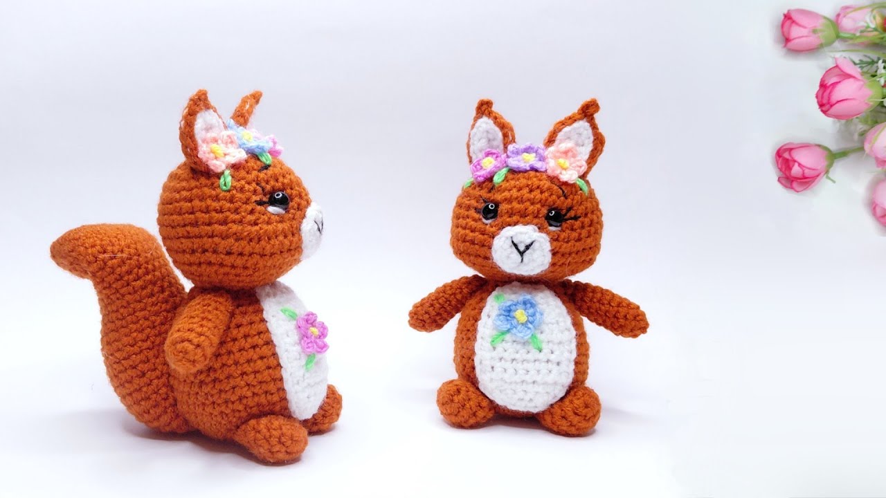 🍀 Милая вязаная белочка | Амигуруми крючком 🍀 #amigurumi #crochet #handmade
