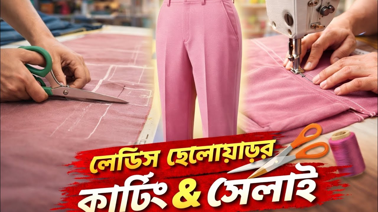 প্যান কাটিং স্যালোরের মাপ এবং সেলাই শিখাবো 