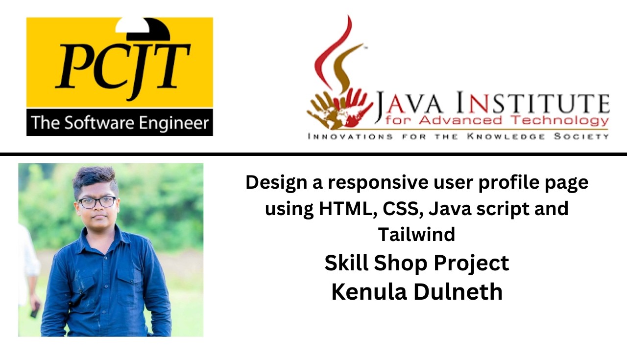 Task 10: Design a responsive user profile page using HTML, CSS, Java script and Tailwind.