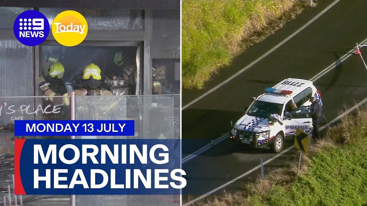 Cafe firebombed days after being shot up; Alleged murderer to front court | 9 News Australia