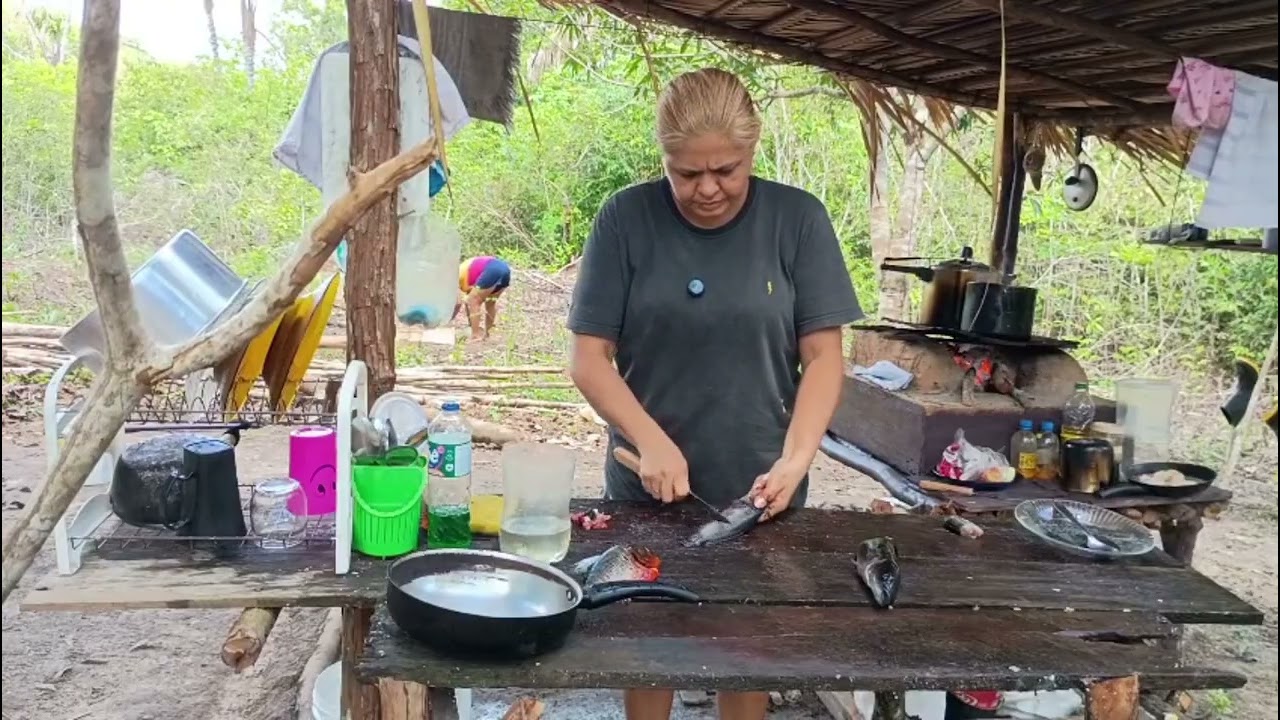 Aventura , pescaria e trabalho no sítio 