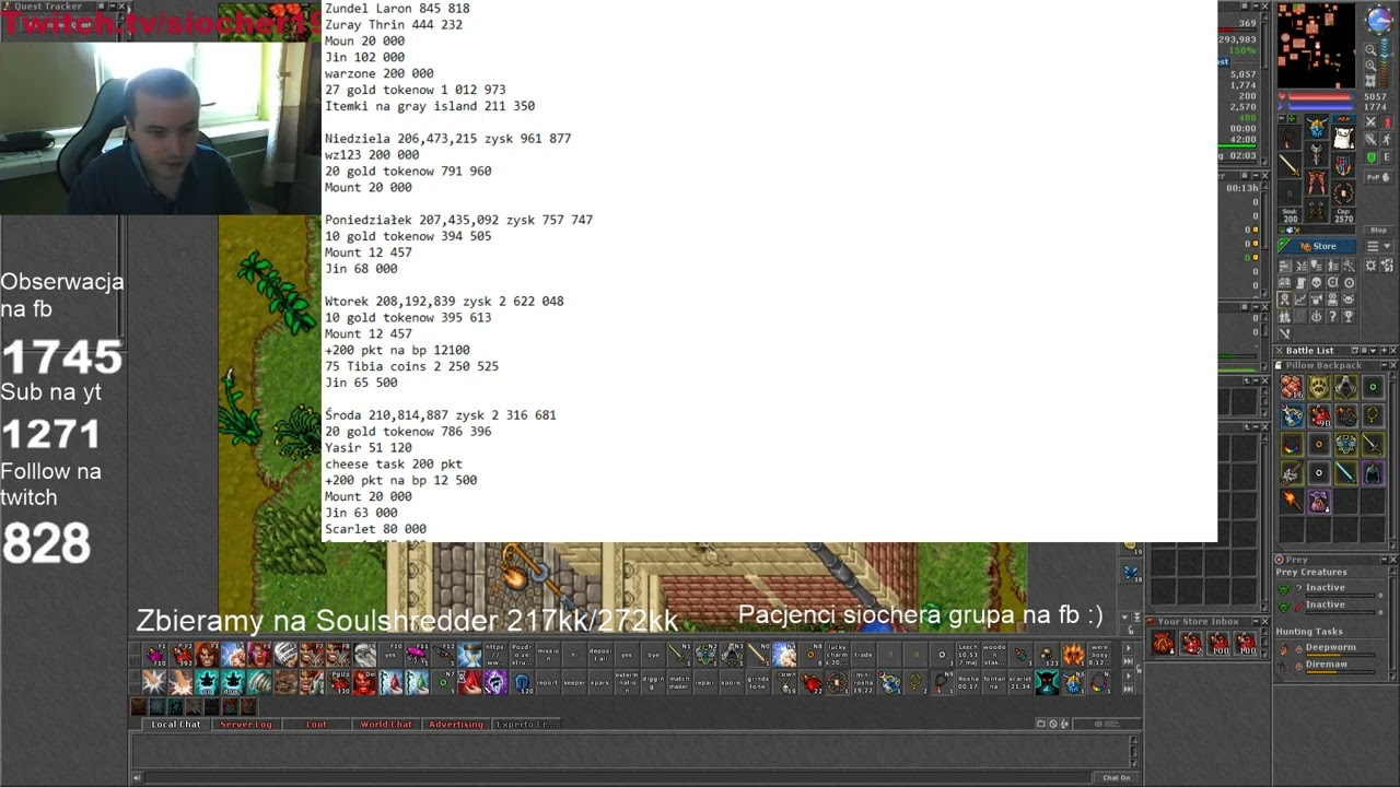 Tibia Podsumowanie tygodnia odcinek 13 cel Soulshredder