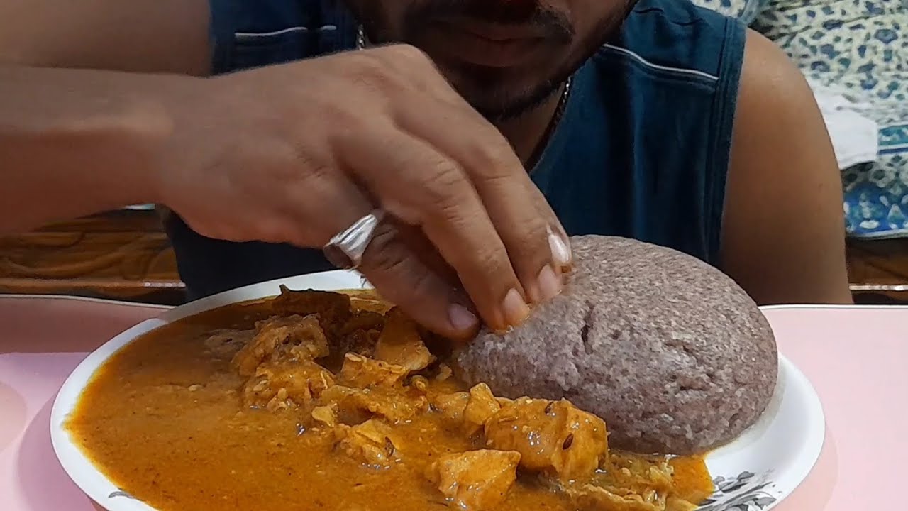 R u eat this healthy food?/ragi ball with spicy chicken curry 🥵😋 /please 🙏subscribe my channel 