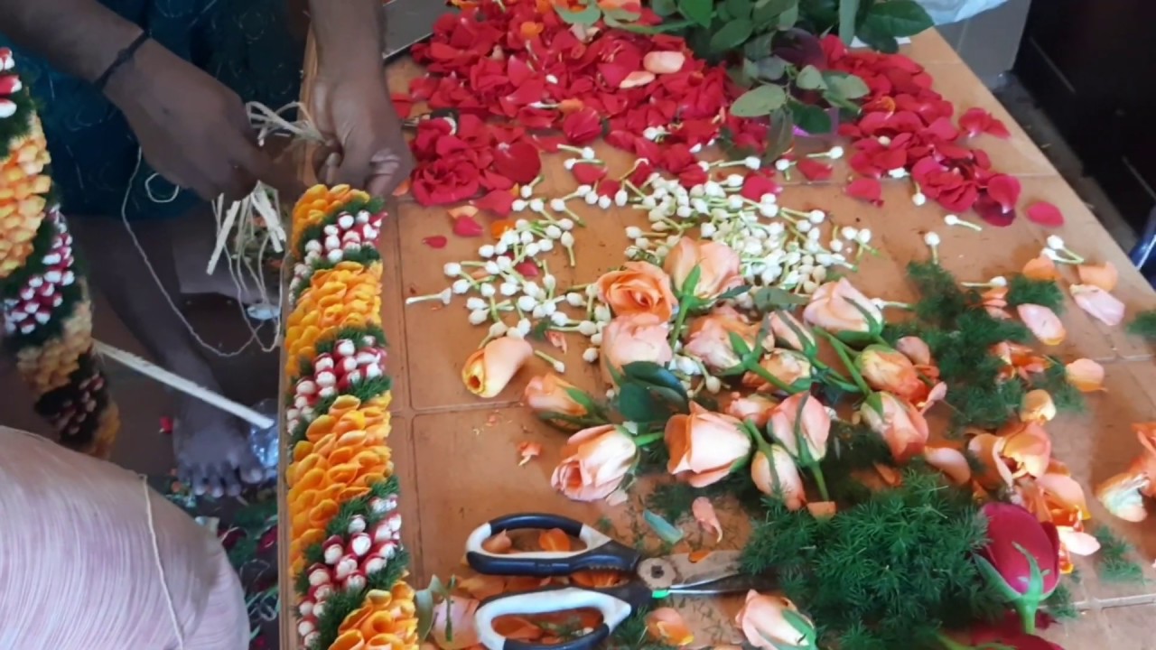 How to make wedding garlands rose petals . இதழ் மாலை தயார் செய்வது எப்படி தமிழில்.