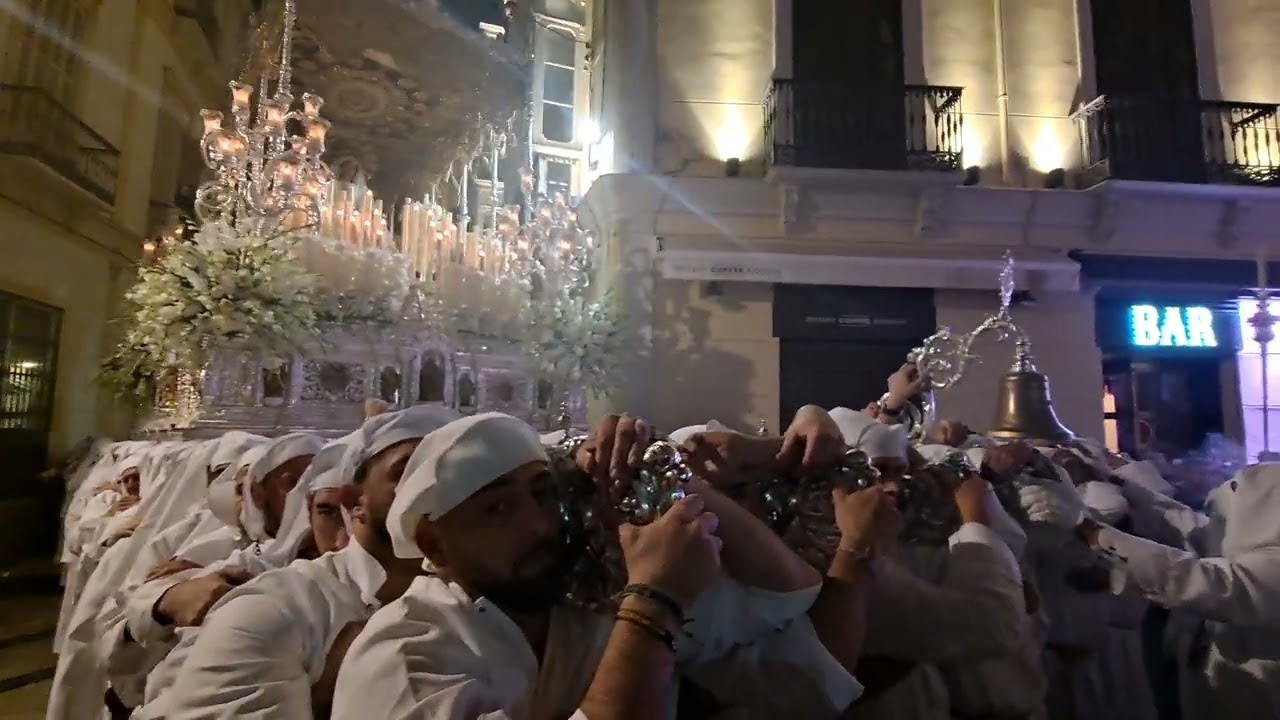 Cofradia del Rocio de Malaga entrando a calle Echegaray Semana Santa 2024.
