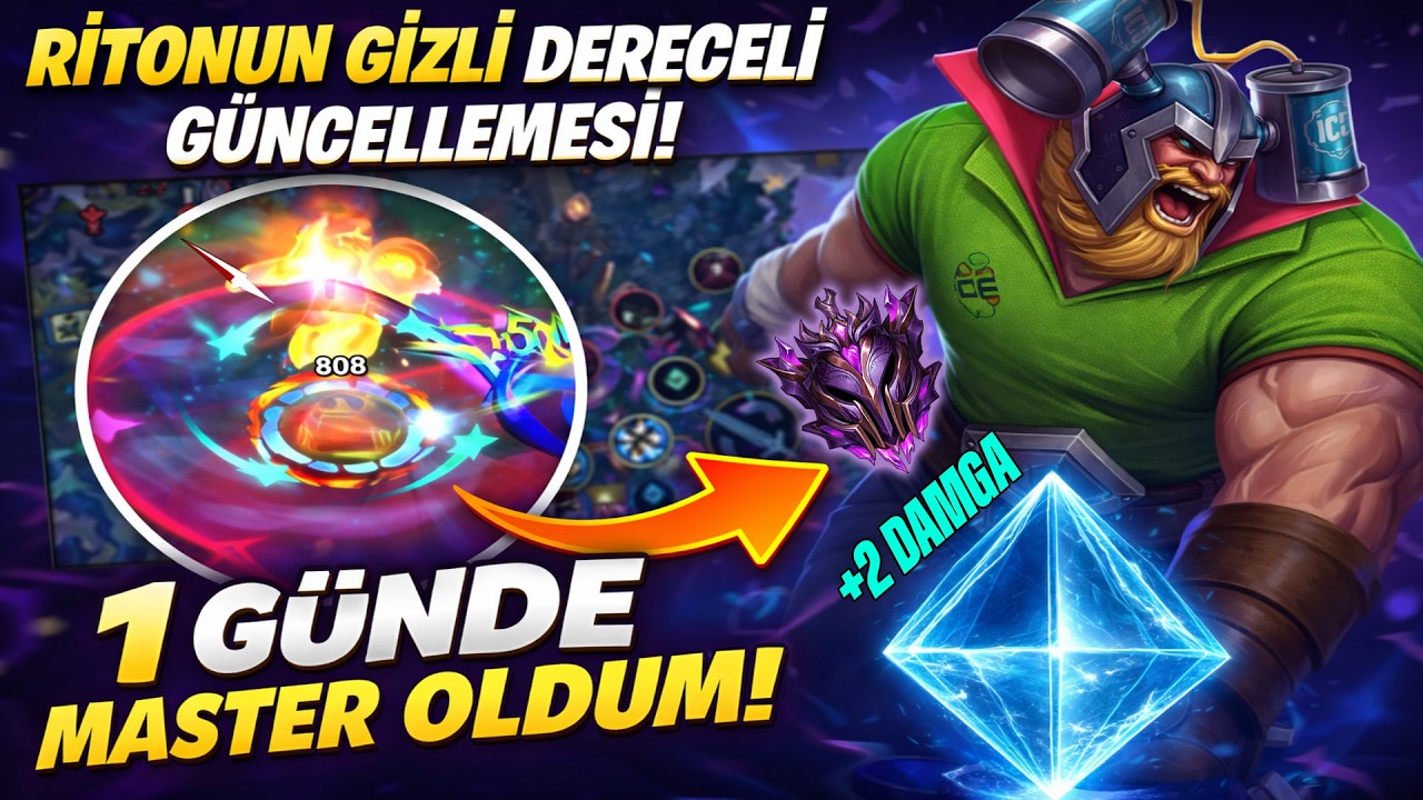 GİZLİCE GELEN DERECELİ G&Uuml;NCELLEMESİ | 1 G&Uuml;NDE MASTER OLDUM - Wild Rift Olaf