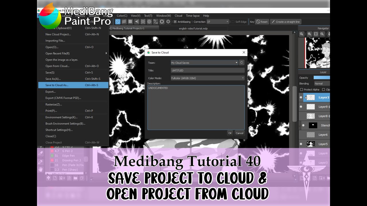 Medibang Tutorial 40: Save Projects to Cloud & Open Projects from Cloud