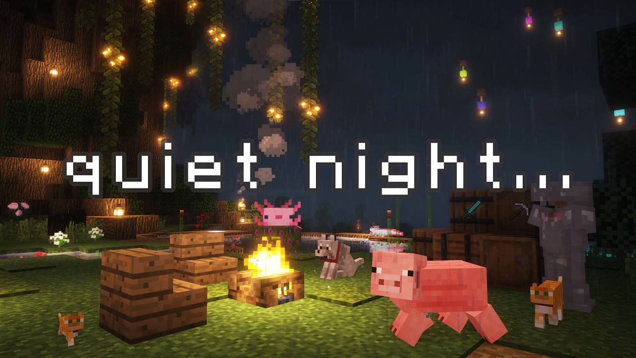 take it easy, it's gonna be ok... (minecraft music w/ rain & fire)