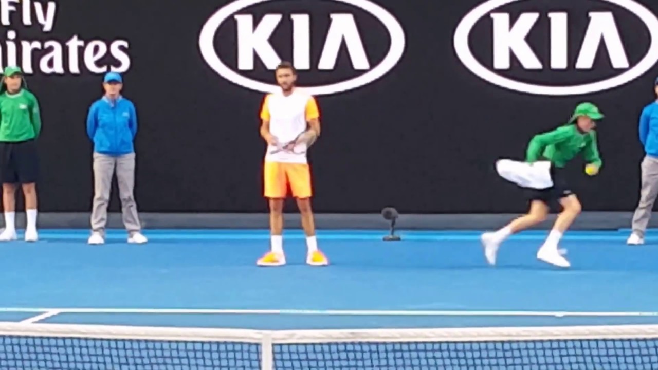 Milos Raonic v Gilles Simon Australian Open 2017 Court level