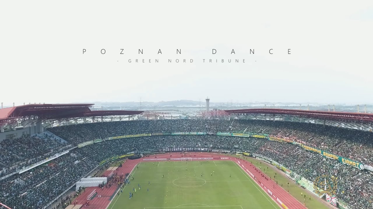 POZNAN DANCE FROM -GREEN NORD- TRIBUNE [PERSEBAYA VS AREMA]