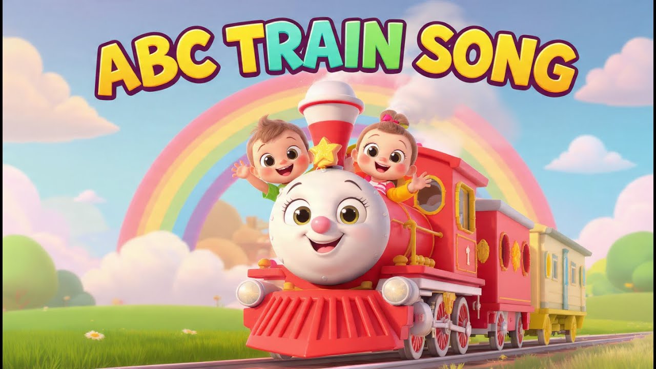ABC Train Song for Kids 🚂 | A to Z Alphabet Learning with Cute Cartoon Train