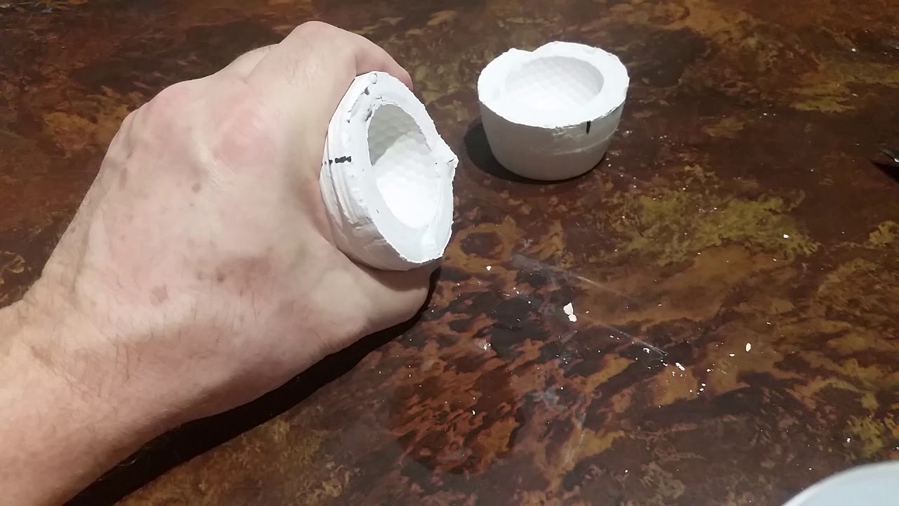 Plaster of paris mold - casting aluminum golf ball