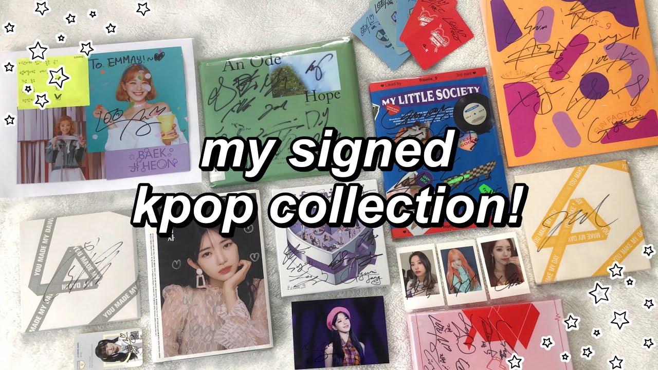 my signed kpop collection! ☆ fansigns, promo albums, polaroids and more!