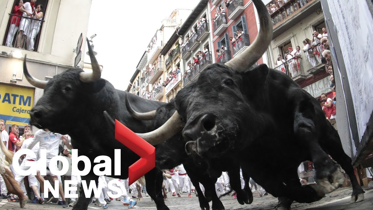 Five injured during opening of the running of the bulls in Pamplona, Spain