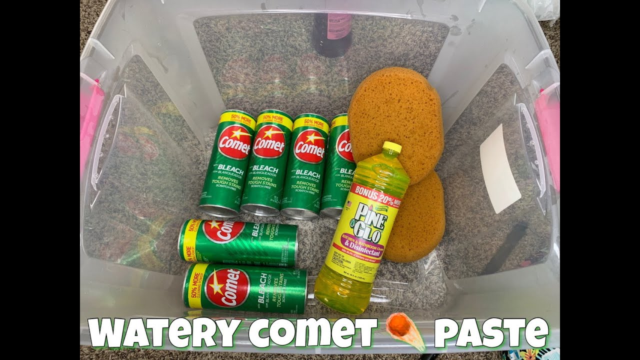 WATERY COMET ☄️ PASTE | ASMR SPONGE SQUEEZING | START PASTE BUCKET | NO RINSING