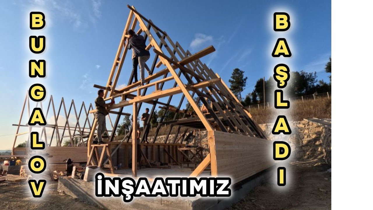 AHŞAP EV YAPIMI (Üçgen Bungalov Ev Yapımı) Köye Göç