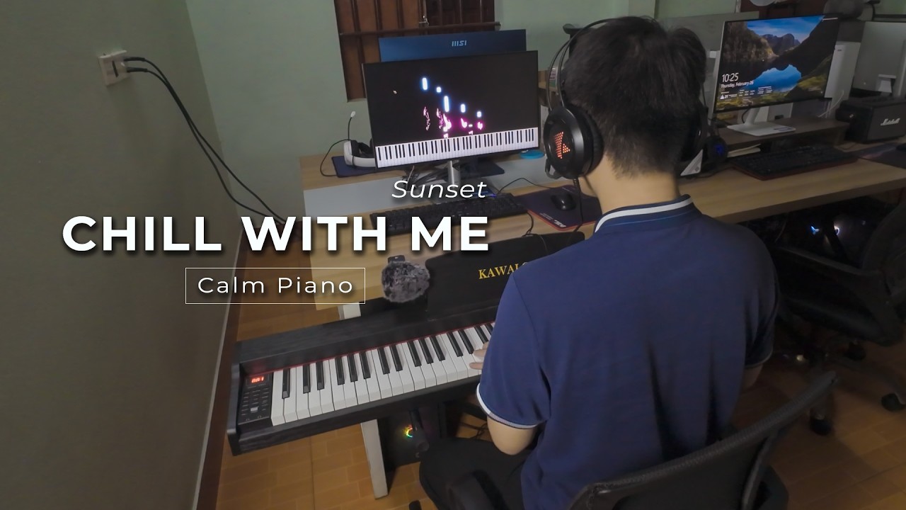 CHILL WITH ME at Sunset 🌅🎹 Calm Piano | Spring 2026 🌸 Piano Rain Retreat
