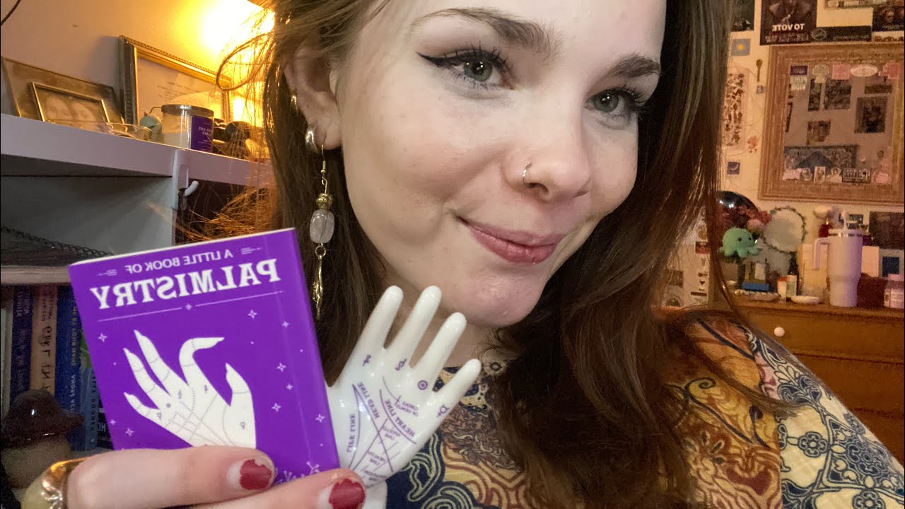 LOFI ASMR PALMISTRY Teaching you *nothing* about palmistry from my Barnes and noble palmistry book !