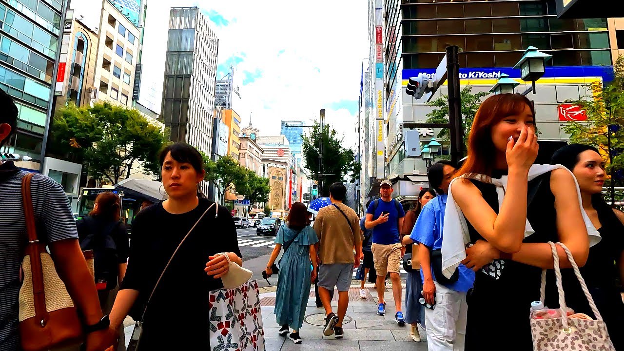 【4K60】 Japan  Tokyo Ginza  walk | 東京銀座を散歩！高級感が半端ない！