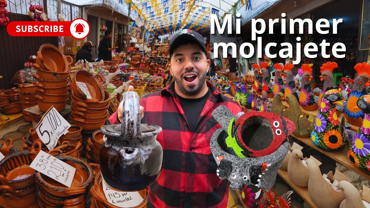 El Increíble tianguis de artesanías de Barro Compro mi PRIMER MOLCAJETE en San Miguel Tenextatiloyan
