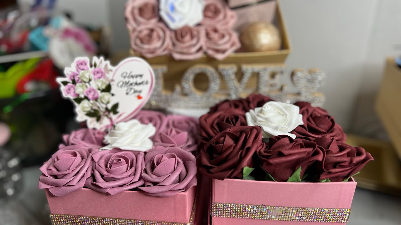 How to make Luxury Rose Boxes! DIY #mothersdaygifts #inexpensive #diy #giftideas #gift #mothersday