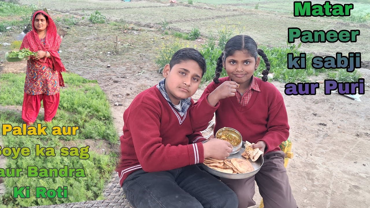 Bajare Ki Roti Palak Sarson ka sag # blocks