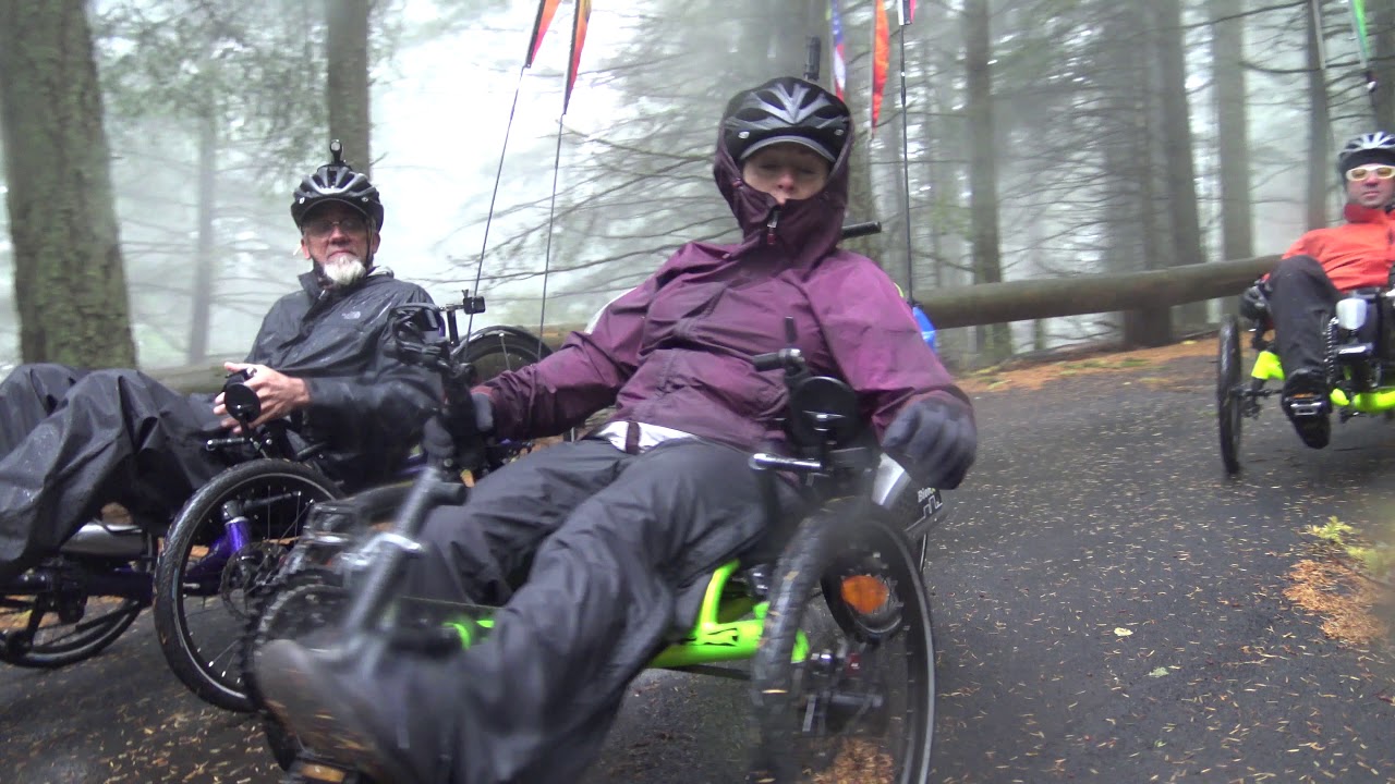 Catrike 2000 foot fast descent -RecumbentPDX Flies Down Mt. Constitution