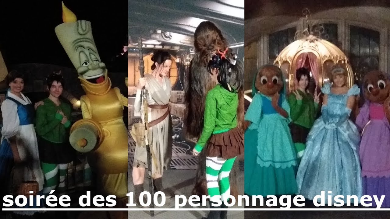 Soirée des 100 personnages a disney land paris ! en cosplay de Vanellope et de Jedi !!!!