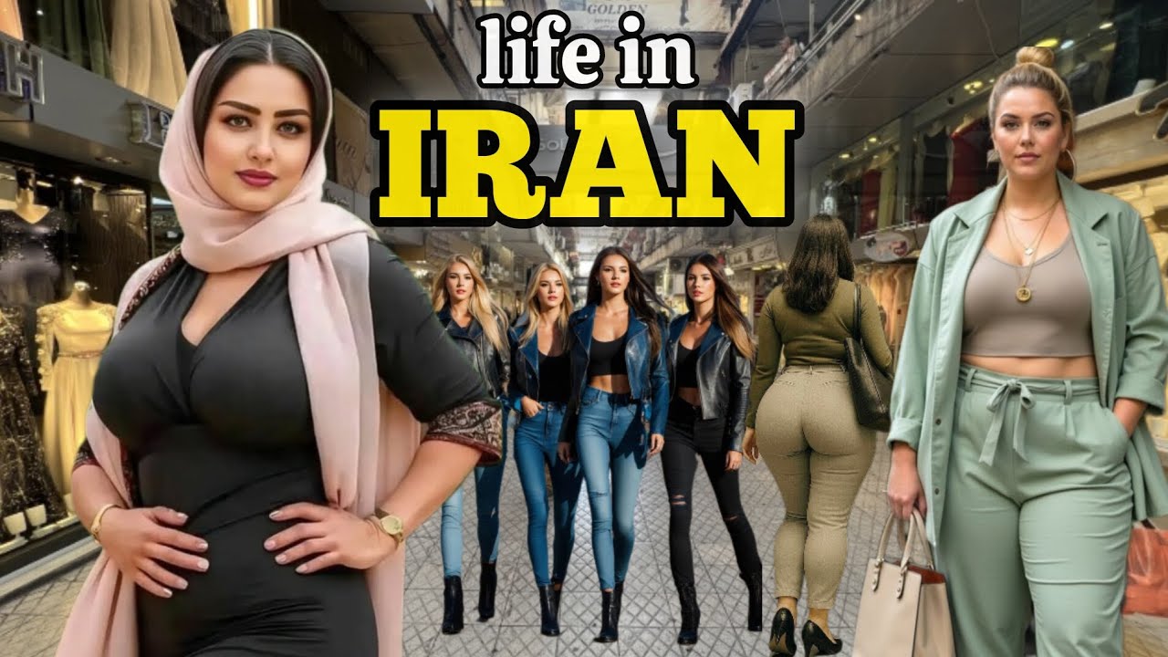 IRAN, walking in the old streets of downtown Tehran, lifestyle of Iranian people