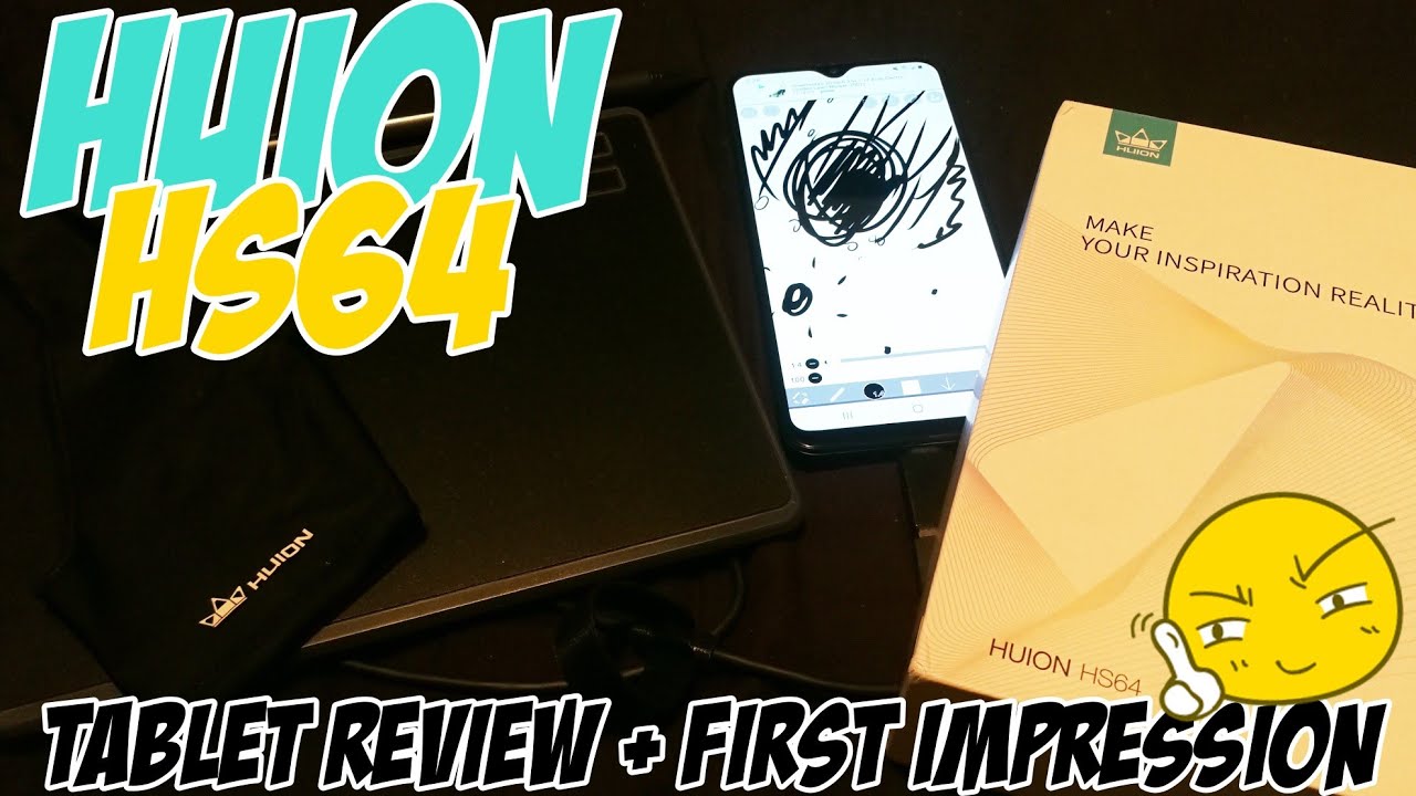 HUION HS64 Graphics Pen Tablet 2020 Review! | My First Impressions!