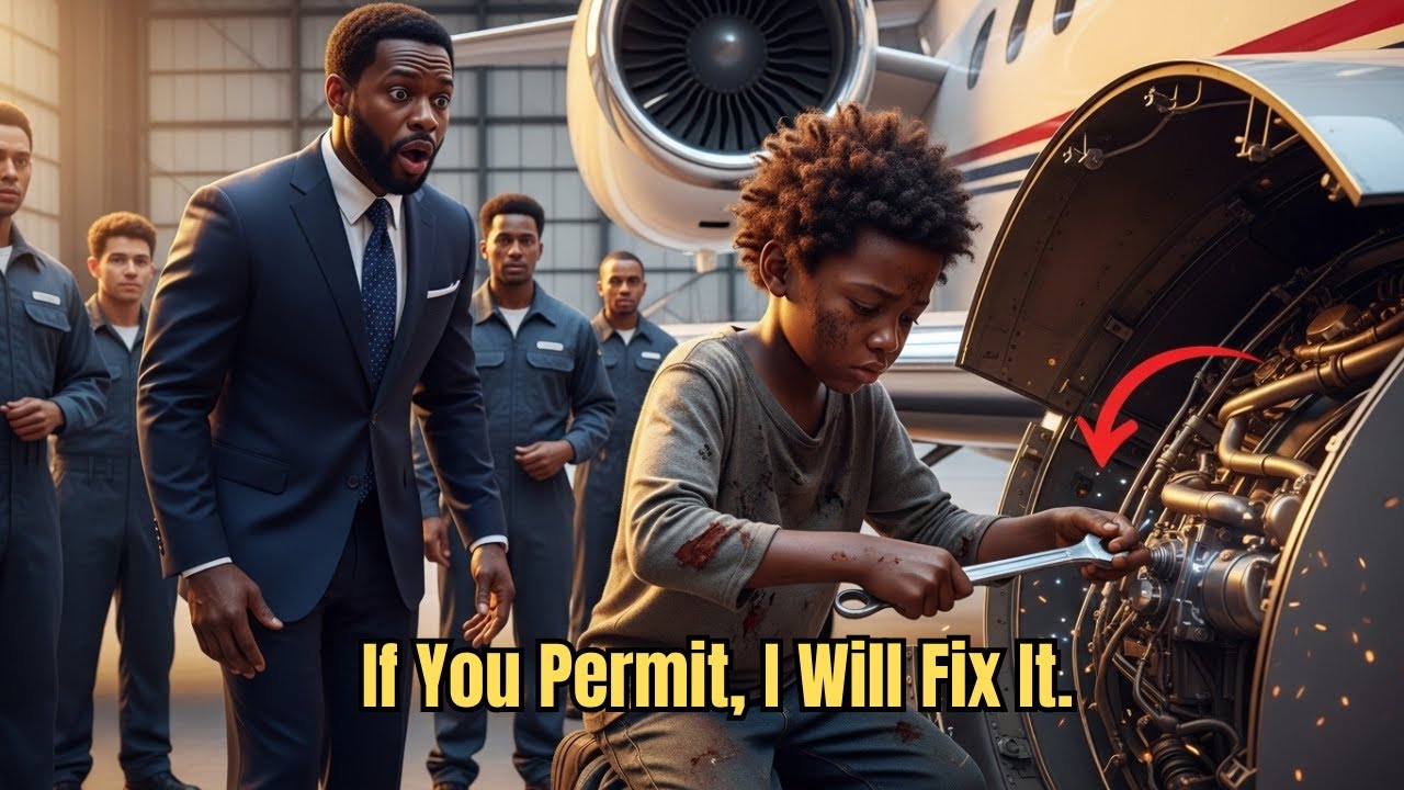 No One Could Fix The Billionaire’s Jet Until A Homeless Boy Whispered, If You Permit, I Will Fix It.