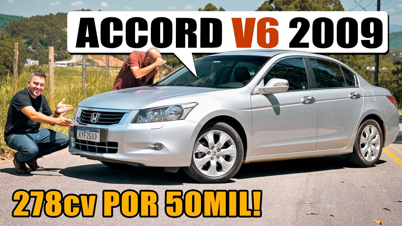 Honda ACCORD EX 3.5 V6 2009, são 278 cavalos por 50 mil reais! Vale a pena?