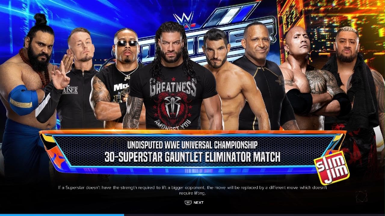 WWE 2K24: 30-Man Elimination Gauntlet Match - Undisputed Universal Championship (Spectator Mode)