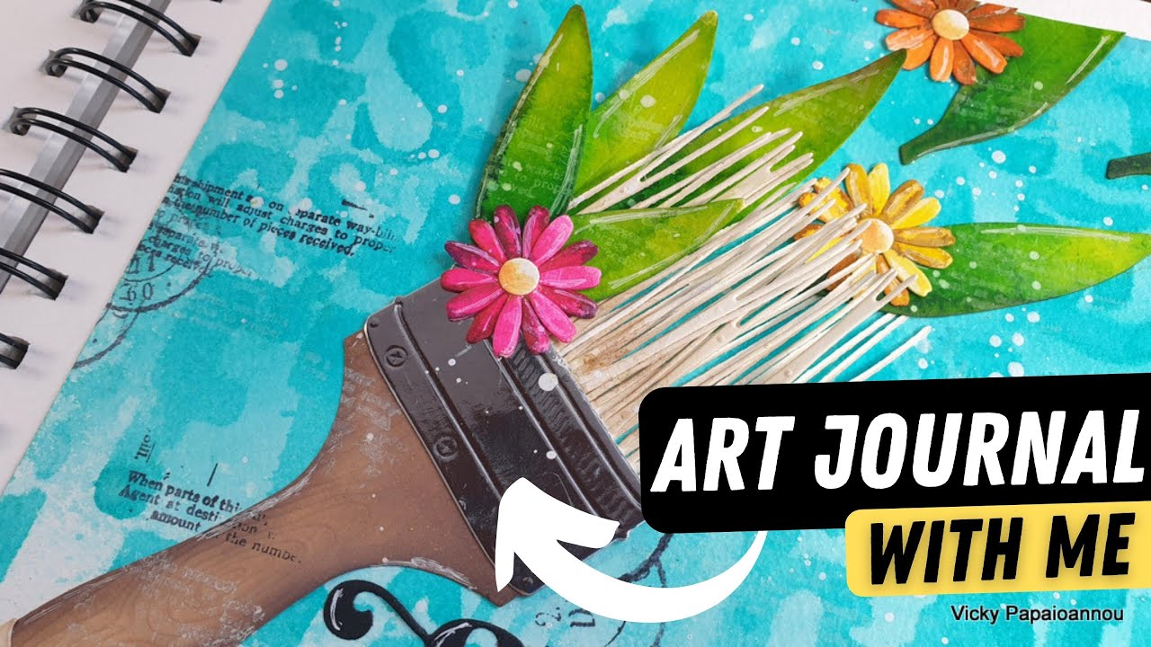 art journal using my NEW collection | paint your dreams