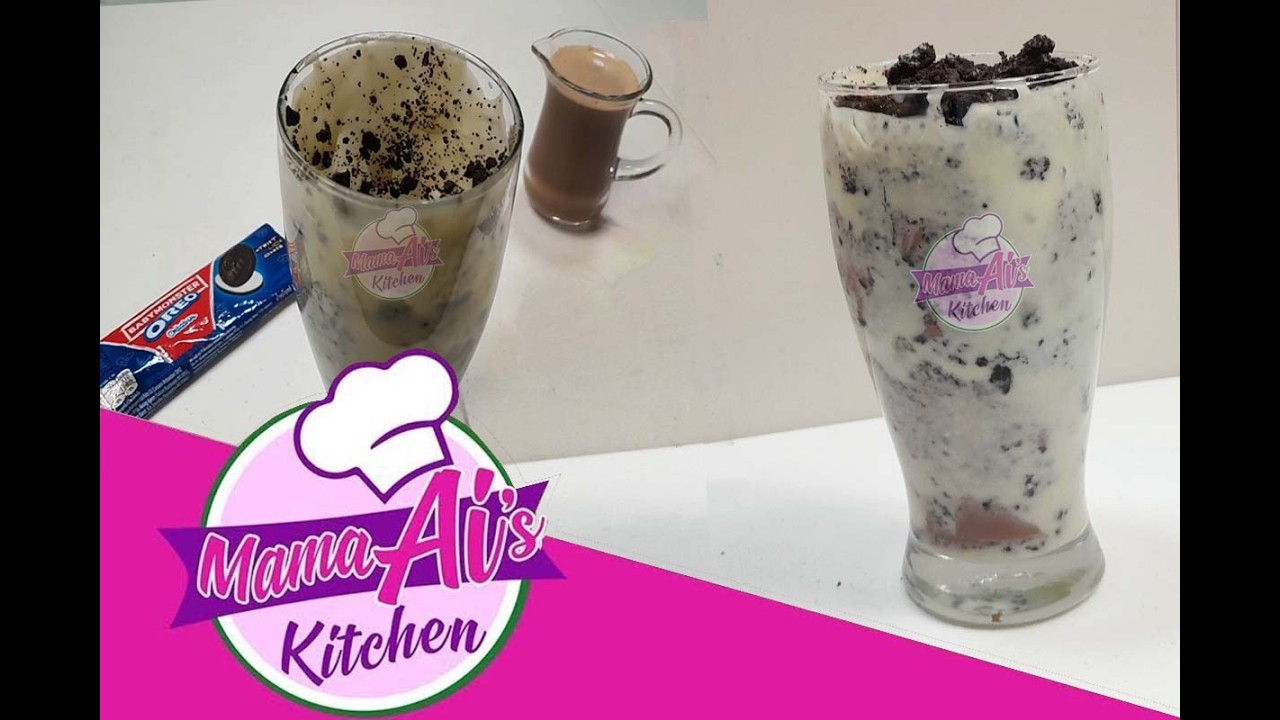 Masarap pala gawin ito... Milo Oreo Drink