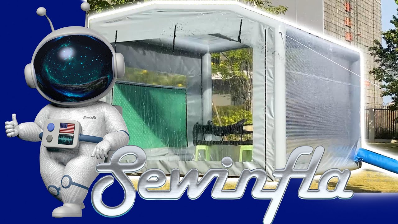【Professional Airtight】New 2022 Sewinfla Waterproof Airtight Spray Paint Booth made of PVC