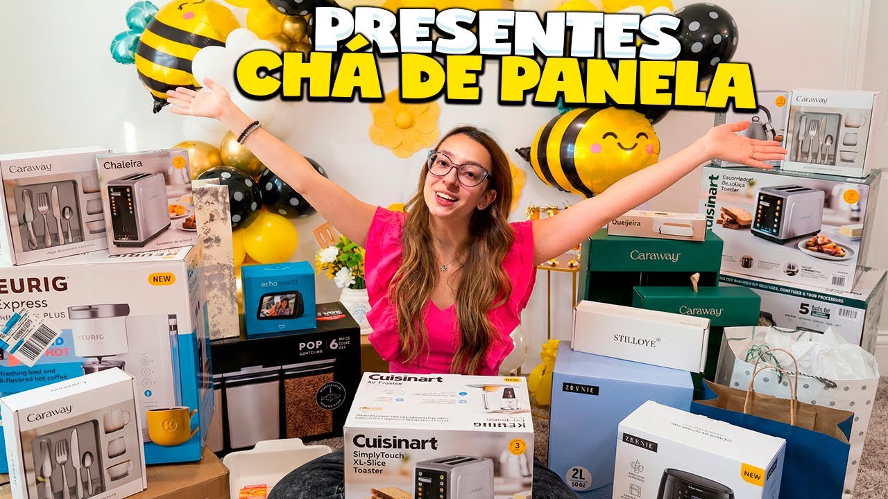 MOSTREI OS  PRESENTES DO MEU PRIMEIRO CHÁ DE PANELAS