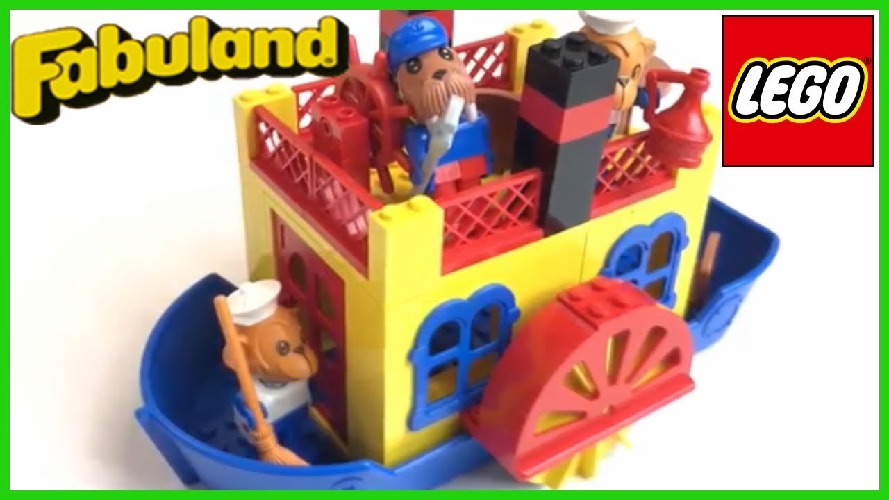 LEGO Fabuland 3673 Steamboat from 1985 and Satisfying Sounds of 1980s Bricks
