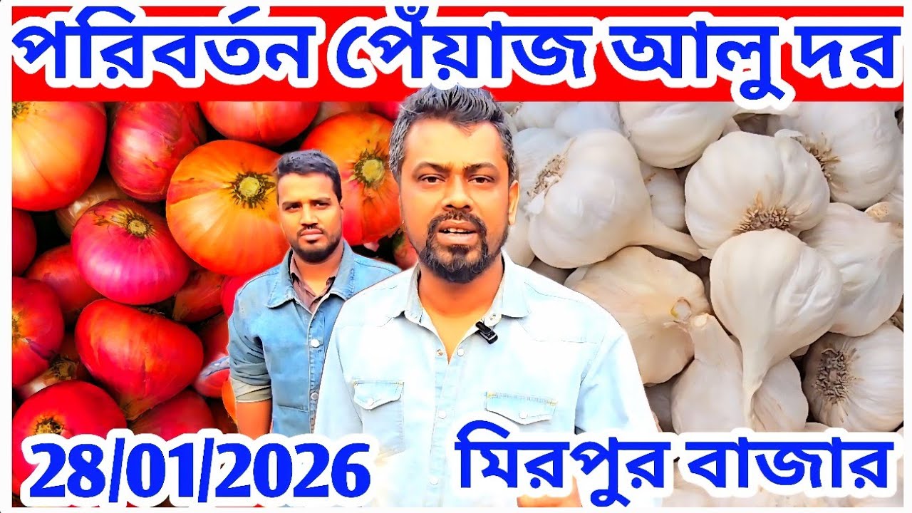পেঁয়াজের 28/01/2026 দাম বাড়লো কি? আলুর দাম কমতি? onion Price at Mirpur   
