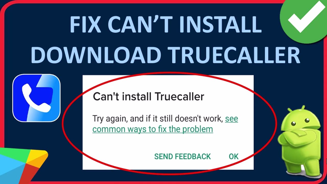 Fix Can't Install Truecaller App On Android | Fix Can't Download Truecaller App From Play Store
