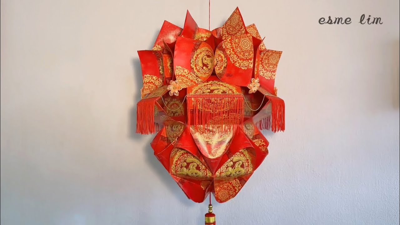 红包灯笼～新款式～非常漂亮hongbao lantern craft #envelope #lantern #红包 #chinesenewyear #angpao #灯笼 #origami 