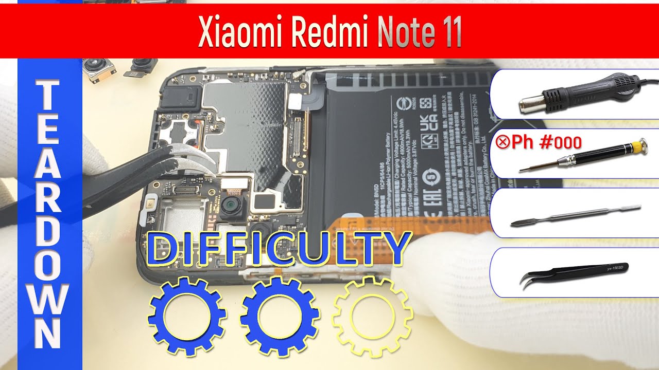 Xiaomi Redmi Note 11 2201117TY 📱 Teardown Take apart Tutorial
