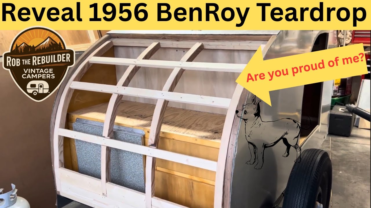 EP 493 Финальный показ BenRoy Vintage Teardrop Camper 1956 года, СУПЕР РЕДКИЙ