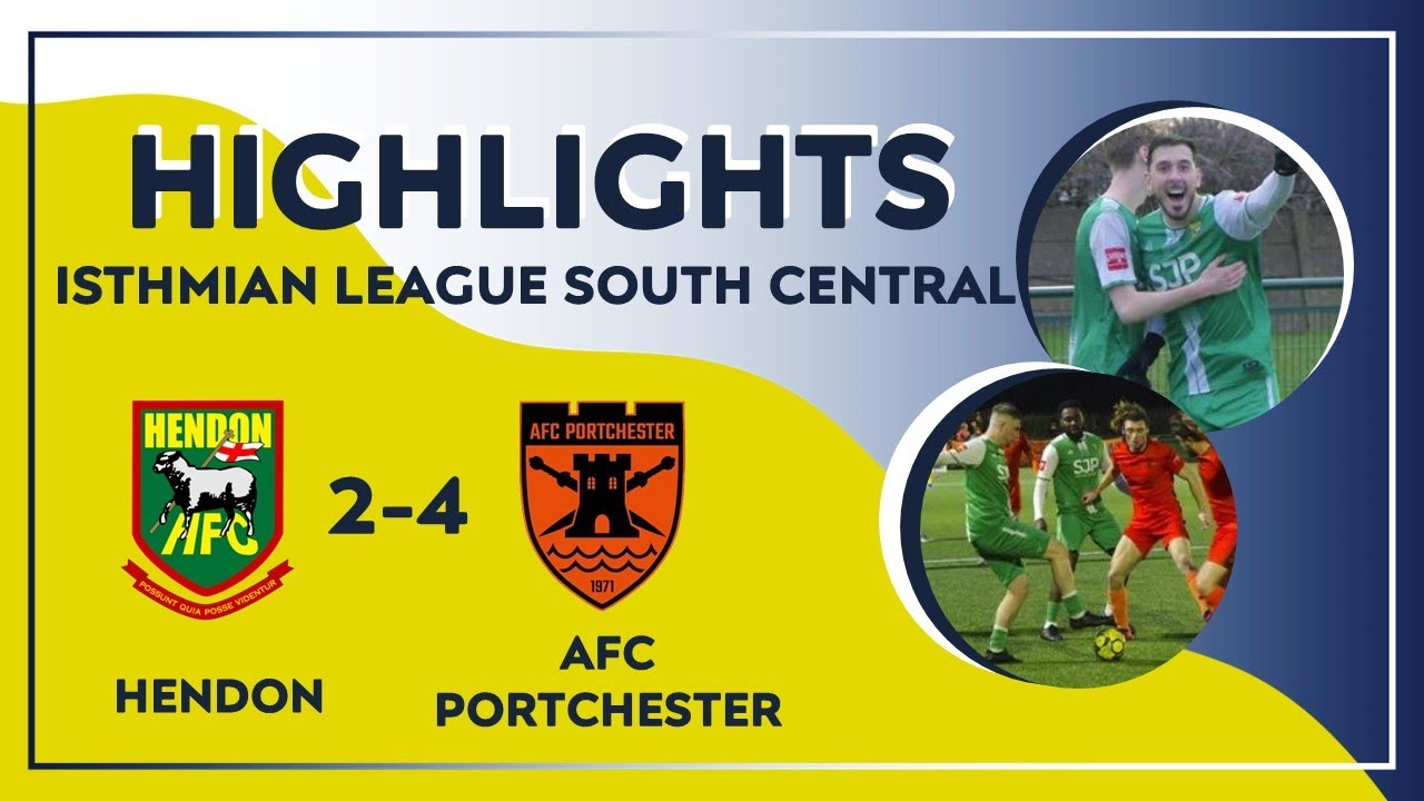 HENDON 2-4 AFC PORTCHESTER - Highlights 17 January 2026