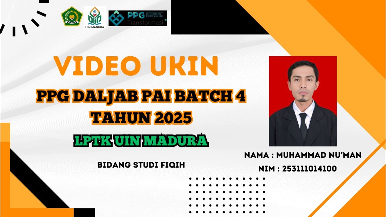 Video Pembelajaran UKIN Mapel Fiqih Batch 4 Tahun 2025 | LPTK UIN MADURA | Bab Qurban Kelas 5 MI
