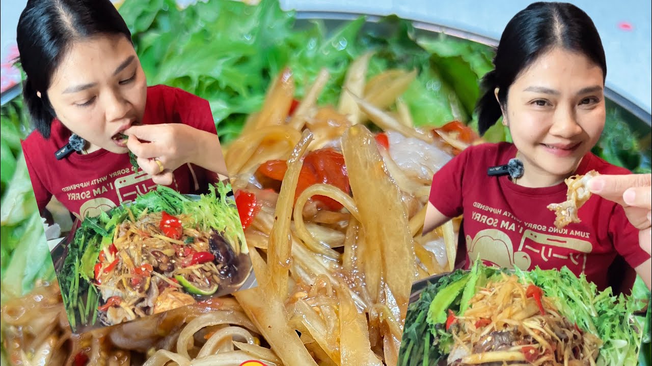 ตำส้มตำใส่แมงกะพรุน สุดๆ