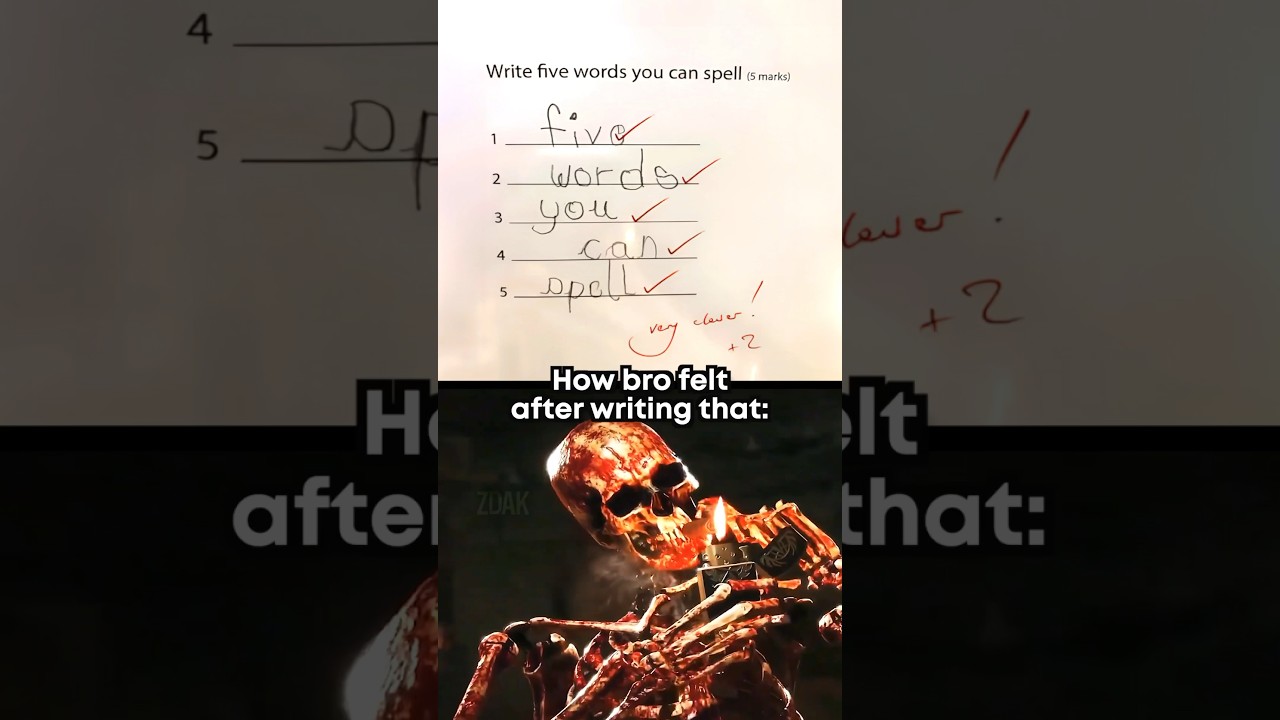 &ldquo;Write five words you can spell&rdquo;